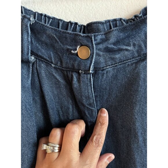 YFB Young Fabulous & Broke Wide-Leg High Rise Elastic Waist Jeans Skirt Sz S Y2K - Picture 6 of 13